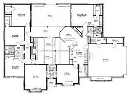 A four bedroom apartment or house can provide ample space for the average family. Bedroom Ranch Style Floor Plans Four House Along House Plans 55834