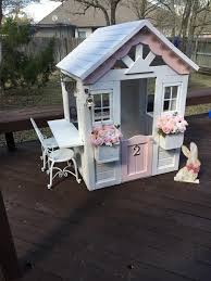 Pin By Katie Becker On Playroom Play Houses Backyard Kids Play Area Kids Wood House