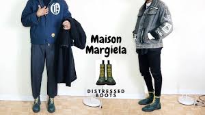 The maison margiela tabi boots comes in 1 version: Maison Margiela Distressed Boots Youtube