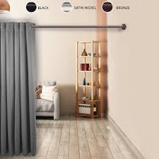 Wall curtain rods and tension rods. Instyledesign 1 Premium Adjustable Room Divider Rod And Socket Set Overstock 21546460