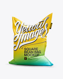 Download Square Bean Bag Psd Mockup Halfside View Mockup Psd Facebook Yellowimages Mockups