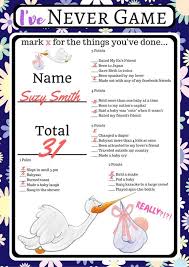 Baby shower games is one of them. I Ve Never Baby Shower Game Print My Baby Shower Printable Baby Shower Games Modern Baby Shower Games Baby Shower Planning