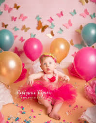 Pink And Blue Girly Cake Smash By Stephanie Tignor Photography Fredericksburg Va Cake Smash Photographer Warrent Smash Cake Girl Butterfly Cakes Cake Smash