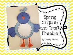 Spring Cinquain Poem And Craft Freebie Cinquain Poems Cinquain Bird Poems