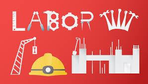 The first day of may was made a labour day to commemorate tragic events that happened in 1886 during the demonstration on the haymarket. Decoration Elements Of Labor Day For Banner Poster Cover Advertisement Website Vector Illustration In Paper Cut And Craft Style On Red Background Download Free Vectors Clipart Graphics Vector Art