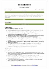 To write great resume for third party risk management job, your resume must include: Risk Manager Resume Samples Qwikresume