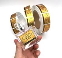 Customized Luxury Vinyl Gold Foil Glass Bottle Label Printed on Both Sides  Cosmetic Perfume Sticker