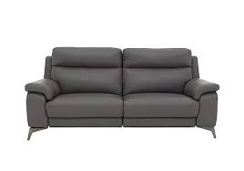 Kristen silver grey leather 5 piece home theater 136 power reclining sofa with usb $2,740. Grey Real Leather Sofas In All Styles Furniture Village