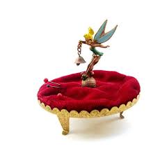 Vintage Disney Tinkerbell Figurine Pin Cushion Red Velvet Etsy Vintage Disney Pin Cushions Vintage Disneyland