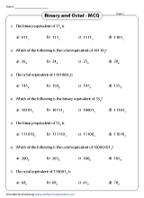 A binary digit • byte: Number System Conversion Worksheets