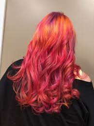 Sunset Hair Bell Amore Salon Amazing Salon Uniquehair Sunset Sunset Hair Long Hair Styles Unique Hairstyles