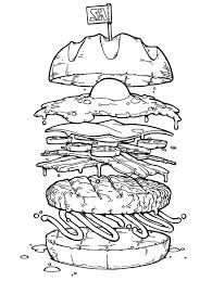 You can find here 4 free printable coloring pages of kawaii burger. Big Burger With Fried Egg Coloring Pages Download Print Online Coloring Pages For Free Color Nimbus Burger Drawing Sketches Coloring Pages