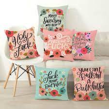 Find throw pillows that matches your style and your budget. Pink Love Flower Letter Life Is Fucking Beautiful Pillow Case 45cm 45cm Polyester Home Throw Pillows Soft Decorative Cushion Cover For Sofa Chair Pillow Cover Wish
