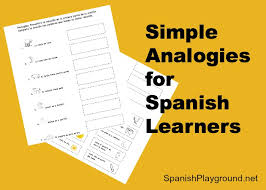 Printable Spanish Analogies For Kids Spanish Playground