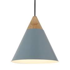 Mini Artistic Cone Pendant Lamp 1 Light Mordern Simplicity Finish Black White Dusty Blue Aluminum Wooden Droplight In Pendan Pendant Lamp Pendant Light Light