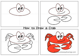 Now we do shading to make the crab look real. How To Draw A Cartoon Crab Easy Step By Step For Kids Cute Easy Drawings