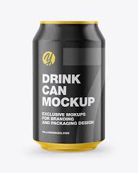 Download Glossy Drink Can Mockup In Can Mockups On Yellow Images Object Mockups PSD Mockup Templates