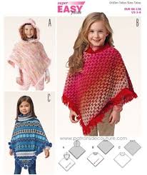 Bien au chaud pour affronter l'hiver, les enfants vont adorer ce poncho. Patron Burda 9405 9405 Poncho Taille 98 A 128 Modele Poncho Tricot Poncho Enfant Puncho Tricot