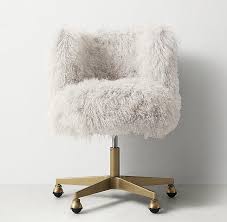 Thank you for shopping at madison seating. Off White Mongolian Lamb Antique Brass Rollers Desk Chair