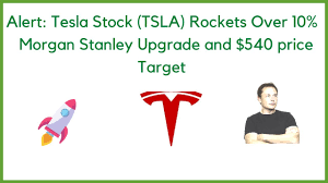 Marketbeat calculates consensus analyst ratings for stocks using the most recent rating from each wall street analyst that has rated a stock within the last twelve months. Alert Tesla Stock Tsla Rockets Over 10 On Morgan Stanley Upgrade And 540 Price Target Youtube