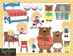 Transparent goldilocks and the three bears clipart. Goldilocks And The Three Bears Clip Art By Kari Bolt Clip Art Tpt