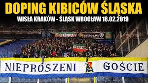 Średnio w bezpośrednich meczach pada 2.26 goli. Doping Kibicow Slaska Wisla Krakow Slask Wroclaw 18 02 2019 Youtube