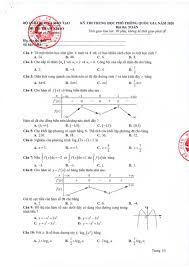 Đề thi môn toán tốt nghiệp thpt quốc gia 2020 với 24 mã đề sẽ được dân việt thông tin cập nhật dưới đây. Ä'á» Thi Thá»­ Thpt Quá»'c Gia Mon Toan NÄƒm 2020 Co Ä'ap An Toan Há»c Ä'á» Thi Thpt Quá»'c Gia On Luyá»‡n