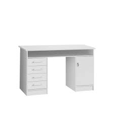 Découvrez un grand choix de bureaux pour la chambre et le salon, droit ou en angle, avec caisson et rangement. Alicante Bureau A Cles 1 Porte 4 Tiroirs Decor Papier Blanc L 126 X P 55 X H 76 Cm Achat Vente Bureau Bureau A Cles 1 Porte 4 Tiro Soldes Sur Cdiscount Des Le 20 Janvier Cdiscount