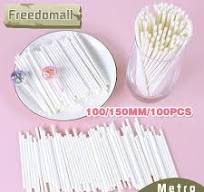 100pcs/Pack Solid Core Cake Pop Sticks Thick Hard Paper Lollipop Stick  Candy Universal Stick
