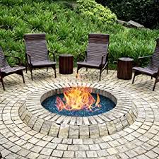 Traditional items that are put into a fireplace are not aesthetically appealing unless they are burning. Amazon Com Bond Manufacturing 67984 Lavaglass Round Fire Pit Dispersion Glass 10 Lb Indigo Dream Garden Outdoor