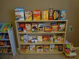 Home Daycare Setup Set Up A Grocery Store For The Girls To Pretend Shop Playspaces Childcare Organize Daycare Setup Home Daycare Dramatic Play Preschool