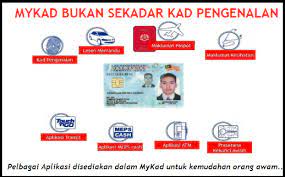 Kad pengenalan atau mykad merupakan kad paling penting buat rakyat malaysia. Kad Pengenalan Pelbagai Guna Mykad Bukan Sekadar Kad Pengenalan Sumbermalaysia