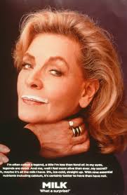 LMP31-128 1990s Classical Actress Lauren Bacall Got Milk Orig 35mm COLOR  SLIDE