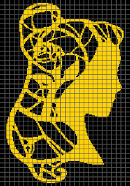 Beauty And The Beast Belle Graph And Row By Row Written Crochet Instructions 02