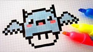 Handmade Pixel Art How To Draw Kawaii Bat Mushroom Pixelart Halloween Pixel Art Easy Pixel Art Pixel Art Pattern