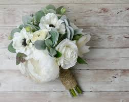 Silk flower garland for wedding bouquets. Wedding Bouquet Wedding Flowers Boho Bouquet Bridal Etsy Flower Bouquet Wedding Wedding Flowers Bridal Bouquet