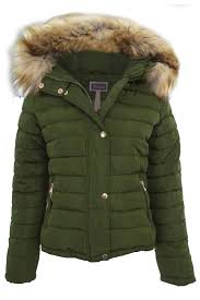 Womens Padded Detachable Fur Lined Hood Popper Zipper Puffer Jacket Quilted Coat Ebay 100% polyester faux fur pile: gbp