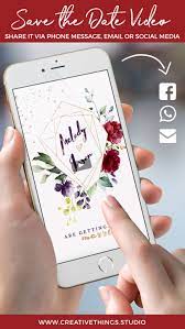 Burgundy Gold Floral Wedding Invitation Video Save The Date Etsy Video Video In 2021 Wedding Invitation Video Digital Wedding Invitations Digital Invitations Wedding