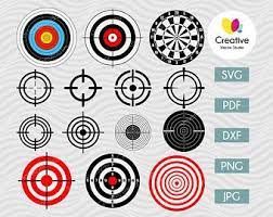 Bulls Eye Shooting Target Eps Svg Png Jpg Vector Graphic Etsy Svg Shooting Targets Wallpaper Website