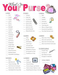Whats In Your Purse Bridal Shower Game Bridal Shower Wedding Shower Games Fun Bridal Shower Games