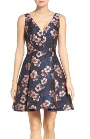 Betsey Johnson Metallic Jacquard Fit Flare Dress Available At Nordstrom Vestidos Moda Evangelica Moda