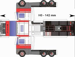 Such trucks typically have 3 or more axles. Free Download Paper Model Trucks Trailer Scantransespana Paper Models Paper Model Car Paper Toy Printable