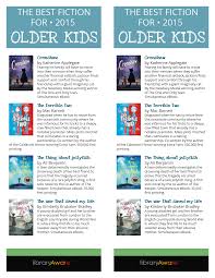 We Just Added This Bookmark With A Best Fiction For Older Kids It Matches The End Cap Flyer Already In Libraryaware Sea How To Make Bookmarks Book Lists Kids