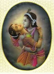 Then Son Of Nanda Shri Krishna Hugged Radha Gently Due To Love And Indian Gods Krishna Hug