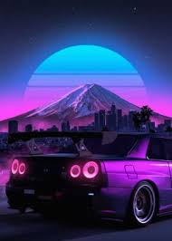 Your very own set of led tail lights for the copy of nissan skyline (r34) platform. Skyline Gtr Synthwave Poster By Exhozt Displate
