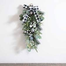 A tutorial by a piece of diy christmas swag step 1: Eucalyptus Mix Teardrop Swag With Silver Bells Kirklands