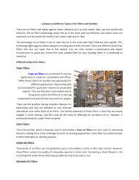 What is the case with agricultural machines, construction machines etc.? A Glance On Different Types Of Air Filters And Purifiers By Akbar Khan Issuu