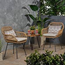 You can find everything from complete dining sets to bar carts. George Oliver Enger Outdoor Woven Patio Chair With Cushion Reviews Wayfair