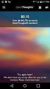 The android app pays with gift cards for amazon, and the ios. Can You Really Make Money With The Quickthoughts App One More Cup Of Coffee