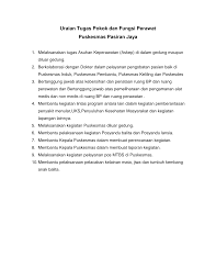 Pembagian tugas pegawai puskesmas cikidang. 2